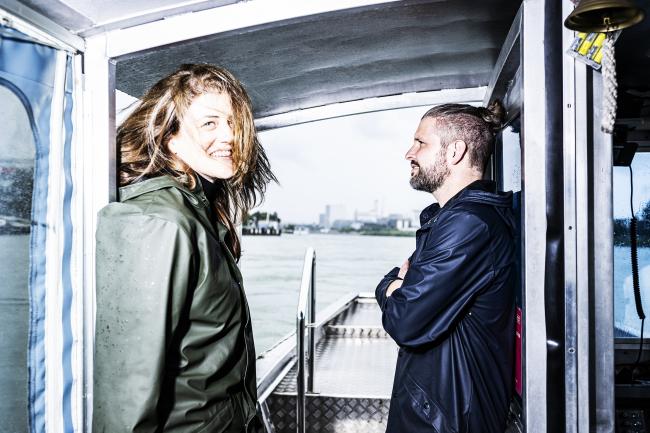 Basel auf der Rheinfähre